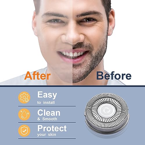 Shaver Replacement Blades, Electric Razor Replacement Head, Compatible with Skull Shaver Pitbull Gold/Silver PRO Shaver And other Electric shaver, Super Close Shaving Replacement Heads, 8-Pack.