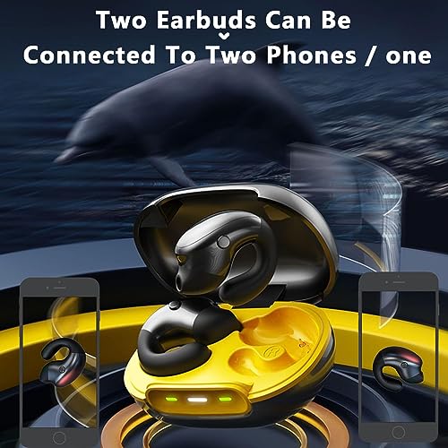 Ear Clips Ear Buds Clip On Open Ear Earbuds Wireless Ear Clip Bone Conduction Conducting Headphones Induction Headset Earphones Bone Conduction Bluetooth Earbuds Earbud Ear Buds