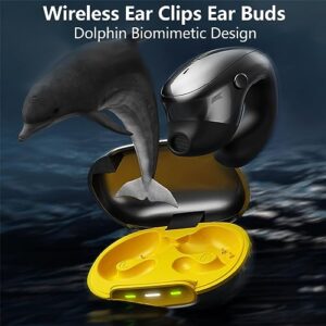 Ear Clips Ear Buds Clip On Open Ear Earbuds Wireless Ear Clip Bone Conduction Conducting Headphones Induction Headset Earphones Bone Conduction Bluetooth Earbuds Earbud Ear Buds