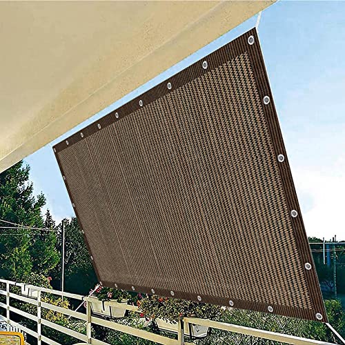 Shade Cloth, Sun Shade Sail Awning 2.5 x 9.5 m,Patio Shack Resistant Rectangle Garden, Sunshade Sunscreen Awnings,Shelter for Outdoor Patio Shading Net, for Garden/Pool/Terrace/Balcony, Brown