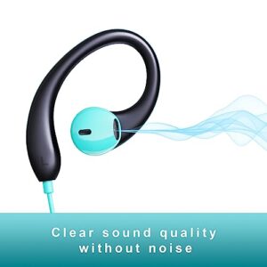 MUCRO Sport Earbuds Wired in-Ear Headphones with Over Ear Hook Earclip Running Earphones Wrap Around Ear Buds Compatible with Smartphone Laptop Tablet MP3-3.5mm Jack