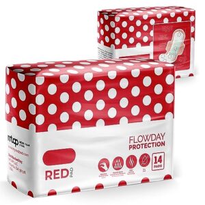 RedDrop Tween FlowDay Pads - Ultra Thin and Sticky Pads for Active Days - Designed for Girls Experiencing Their First Period