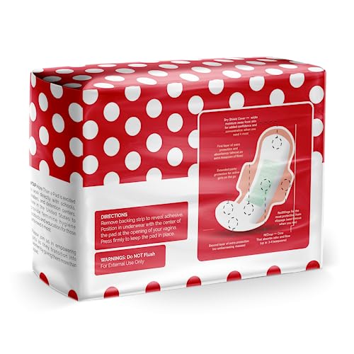 RedDrop Tween FlowDay Pads - Ultra Thin and Sticky Pads for Active Days - Designed for Girls Experiencing Their First Period