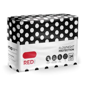reddrop tween flownight pads - thin and secure pads for peaceful nights - designed for girls experiencing their first period