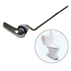 XHGAYL Toilet Flush Handle Replacement Kit,Side Mount Toilet Tank Lever,Toilet Tank Trip Lever with Stainless Steel Flapper Chain,Brushed Nickel