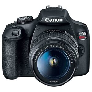Canon EOS Rebel T7 DSLR Camera w/EF-S 18-55mm F/3.5-5.6 Zoom Lens + 64GB Memory Card, Case, Hood, Tripod, Grip-Pod, Filter, Professional Photo Bundle(24pc) (Renewed)