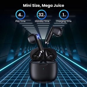 Wireless Earbuds Bluetooth 5.1 Headphones in Ear with Noise Cancelling Mic, Bluetooth Earbuds Stereo Bass, IP6 Waterproof Sports Earphones, 32H Playtime USB C Charging Ear Buds for Android iOS