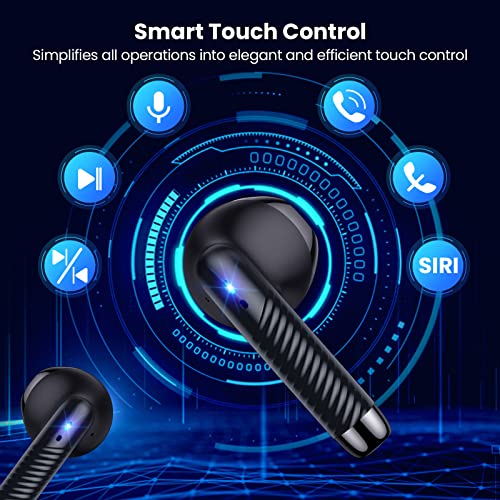 Wireless Earbuds Bluetooth 5.1 Headphones in Ear with Noise Cancelling Mic, Bluetooth Earbuds Stereo Bass, IP6 Waterproof Sports Earphones, 32H Playtime USB C Charging Ear Buds for Android iOS