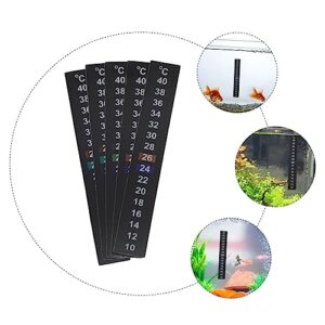 FUOYLOO Digital Thermometer 5 Pcs Fish Tank Temperature Sticker Fish Tank Digital Adhesive Stickers Fish Tank Sticker Sticker Strip for Fish Tank Liquid Crystal Number Stickers