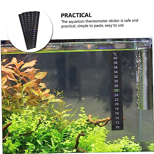 FUOYLOO Digital Thermometer 5 Pcs Fish Tank Temperature Sticker Fish Tank Digital Adhesive Stickers Fish Tank Sticker Sticker Strip for Fish Tank Liquid Crystal Number Stickers