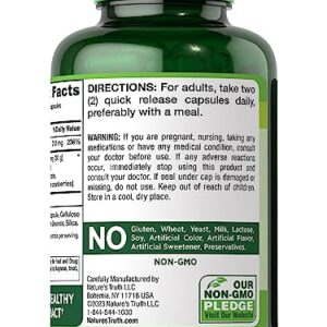 Cranberry Concentrate Plus Vitamin C | 30,000mg | 200 Quick Release Capsules | Non-GMO & Gluten Free Supplement | by Nature's Truth