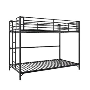 DHP Daven Easy Assembly Kids Bunk Bed, Twin Over Twin, Black