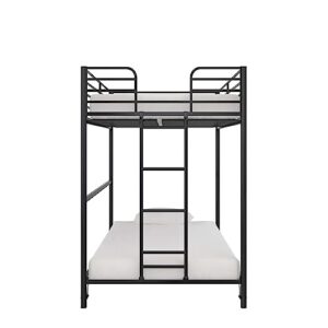 DHP Daven Easy Assembly Kids Bunk Bed, Twin Over Twin, Black