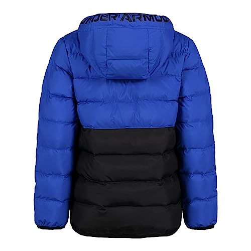 Under Armour Boys' Pronto Puffer Jacket, Mid-Weight, Zip Up Closure, Repels Water, Team Royal Colorblock