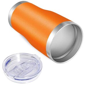 VEGOND 20oz Tumbler Stainless Steel Tumbler Cup with Lid And Straw Vacuum Insulated Double Wall Travel Coffee Mug(orange package 1)