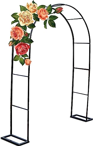 Heavy Duty Metal Garden Arch Trellis 1.2M 1.4M 1.8M 2M 2.4M 3M 3.5M Wide Weather-Resistant Rose Arches Wedding Archway Frame, Garden Entrances Decoration Arch Stand,Green,W1.2M*H2.2M