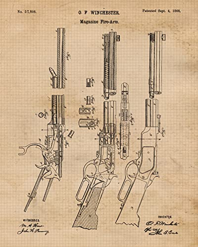 Vintage Westerns Cowboys Tools Patent Prints, 4 (8x10) Unframed Photos, Wall Art Decor Gifts Under 20 for Home Office Man Cave Aggies Shop Student Teacher Farmer Rodeo Life