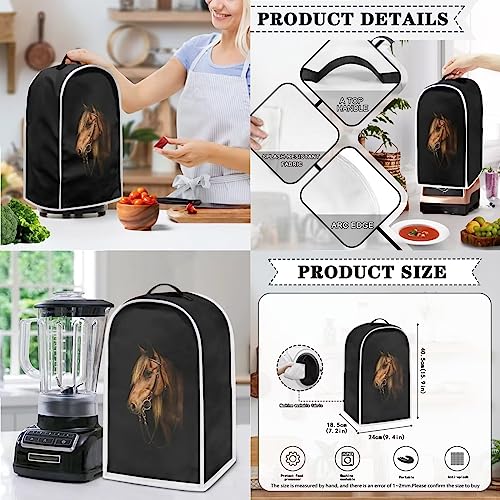 Suobstales Black Sunflower Print Toaster Cover & Blender Cover with Top Handle, Washable Bread Oven Dustproof Covers kitchen Appliance Covers Stand Mixer Case Coffee Maker Juice Cover, M