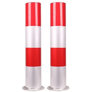 caimiao 2 pcs stationary parking bollards durable parking space lock made of steel parking cones parking bollards for driveway