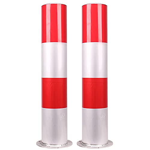 CAIMIAO 2 Pcs Stationary Parking Bollards Durable Parking Space Lock Made of Steel Parking Cones Parking Bollards for Driveway