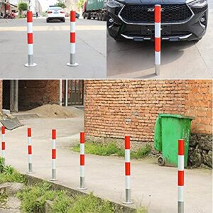 CAIMIAO 2 Pcs Stationary Parking Bollards Durable Parking Space Lock Made of Steel Parking Cones Parking Bollards for Driveway