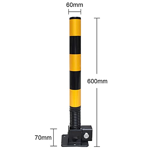 CAIMIAO Car Parking Space Lock Bollard Lockable Folding Security Post with Flexible Spring Collision Avoidance Bollard Parking Post with Keys (Color : Yellow, Size : Yellow)