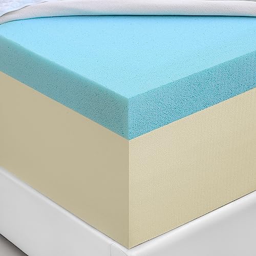 Furinno Tidur Cooling Gel Memory Foam Mattress, 10 Inch, Twin, White