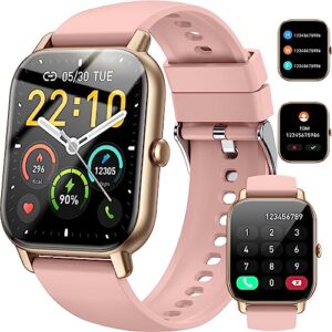 smart watch(answer/make call), 1.85" smartwatch for men women ip68 waterproof, 100+ sport modes fitness activity tracker, heart rate sleep monitor, pedometer, smart watches for android ios, 2023