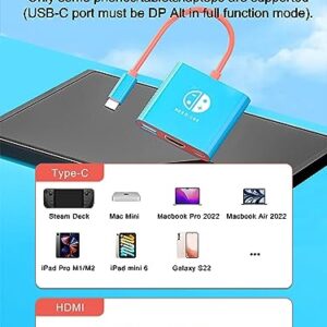 Dnkeaur Switch Dock for Nintendo Switch & OLED, Nintendo Switch Docking Station for TV,Nintendo Switch Base Accessories,Portable Switch Travel Dock,USB C to HDMI Adapter for Steam Deck/MacBook/Laptop