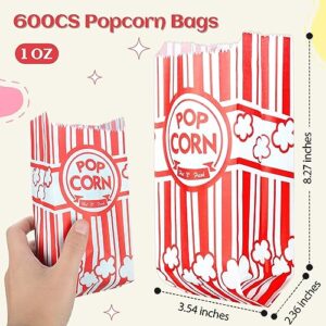 Essenya 602 PCS Popcorn Bags with Popcorn Scoop and Salt Shaker,1 oz Small Pop Corn Bags Popcorn Bags Individual Servings for Popcorn Machine Supplies Party Movie Night Theater