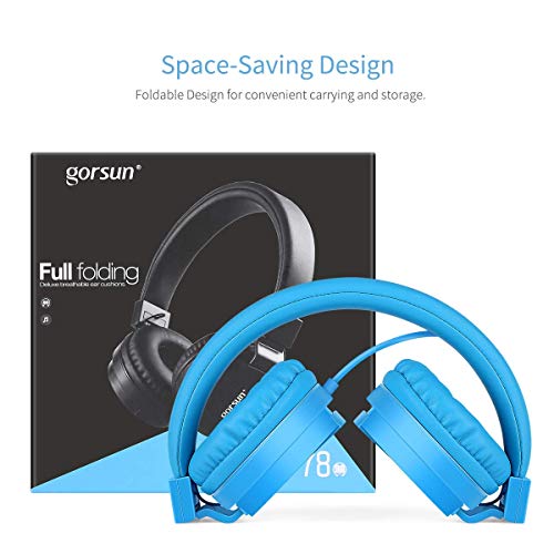 gorsun Kids Headphones with Limited Volume, Toddler Headphones for Boys and Girls, Children's Headphone Over Ear, Wired Headset Earphones for Children