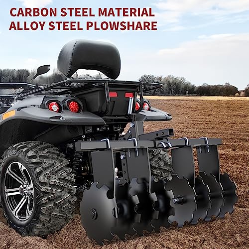 YITAMOTOR ATV/UTV Disc Plow Implement Designed to Break up Tough Ground Fits for YITAMOTOR ATV/UTV Manual Implement Lift