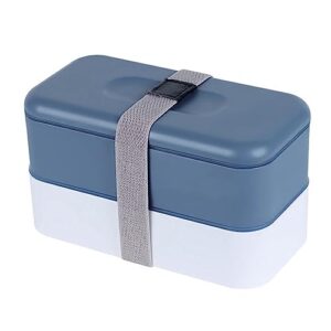plastic bento box adult lunch box lunch box with 2 compartments ideal for work & on-the-go