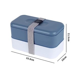 Plastic Bento Box Adult Lunch Box Lunch Box with 2 Compartments Ideal for Work & On-The-Go