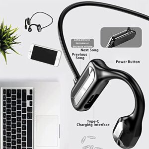 TEDATATA Portable Bone Conduction Headphones are not in-Ear Noise-Cancelling Headphones, Suitable for Sports Running Headphones, Ear Bone Induction, Lightweight