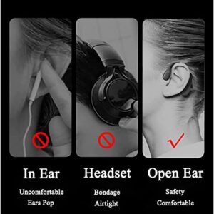 TEDATATA Portable Bone Conduction Headphones are not in-Ear Noise-Cancelling Headphones, Suitable for Sports Running Headphones, Ear Bone Induction, Lightweight