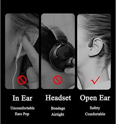 TEDATATA Portable Bone Conduction Headphones are not in-Ear Noise-Cancelling Headphones, Suitable for Sports Running Headphones, Ear Bone Induction, Lightweight