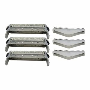 SP-93/SP-94/MS3 Series Shaver Foil Screens & Cutter Blade Head Replacement for Remington's Microscreen 3 TCT Foil Shavers MS3-2000, MS3-2700, MS3-3000, MS3-3500, MS3-3700