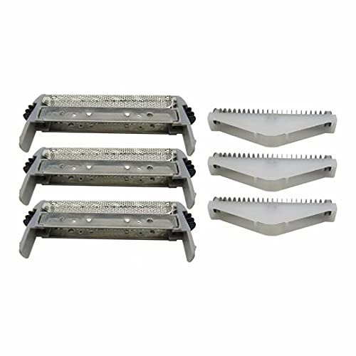 SP-93/SP-94/MS3 Series Shaver Foil Screens & Cutter Blade Head Replacement for Remington's Microscreen 3 TCT Foil Shavers MS3-2000, MS3-2700, MS3-3000, MS3-3500, MS3-3700