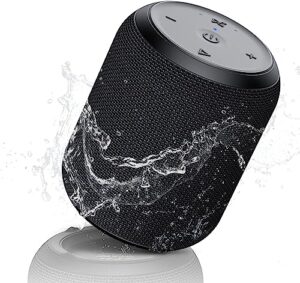 bluetooth speakers,portable wireless speaker with 15w stereo sound, active extra bass, ipx6 waterproof shower speaker, double pairing, for party, home theater, game theater