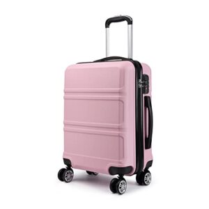 kono 28 inch luggage suitcase lightweight with spinner wheels tsa lock hardside large checked luggage durable rolling suitcase pink
