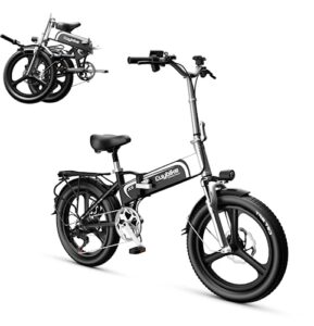 electric bike,adult folding ebikes 500w motor 48v 10.4ah samsung battery,20"*2.4"fat tires electric bicycle,front shock absorber, 7-speed e bike