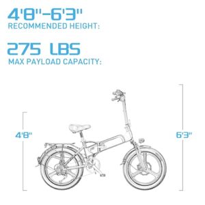 Electric Bike,Adult Folding Ebikes 500W Motor 48V 10.4AH Samsung Battery,20"*2.4"Fat Tires Electric Bicycle,Front Shock Absorber, 7-Speed E Bike