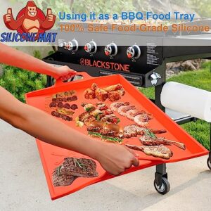 Silicone Griddle Mat for Blackstone, Griddle Protective Mat Cover for Blackstone, Heavy Duty/Durable/100% Silicone Grill Mat Protect Your Griddle from Dirt & Rust (All Cover Protective/Upgraded)