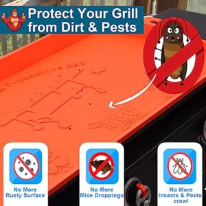 Silicone Griddle Mat for Blackstone, Griddle Protective Mat Cover for Blackstone, Heavy Duty/Durable/100% Silicone Grill Mat Protect Your Griddle from Dirt & Rust (All Cover Protective/Upgraded)