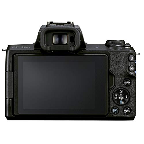 Canon EOS M50 Mark II Mirrorless Digital Camera with 15-45mm Lens + 64GB Card, Tripod, Case, ALS Variety 18pc Bundle (Renewed)