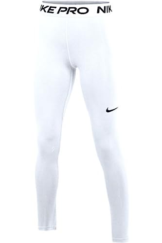 Nike Women's Pro 365 Tights Leggings (White, Medium)