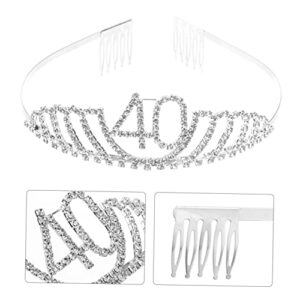 60th Birthday Its My Birthday Tiara 70th Birthday Heart Decor Headwear for Women Crown Birthday Decorations Crystal Tiara Queen Crown Decorate Headband Hair Accessories