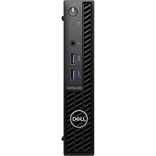 Dell Optiplex 3000 Home & Business Mini Desktop (Intel i5-12500T 6-Core, 8GB RAM, 256GB SSD, Intel UHD, WiFi, Bluetooth, HDMI, USB 3.2, Display Port, Black, Win 10 Pro) Refurbished (Renewed)