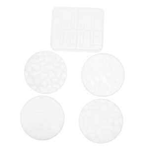 didiseaon 1 set coaster silicone mold resin molds crystal tray crystal coasters epoxy molds silicone molds for resin round silicone casting mold coaster mold diy accessories handmade mold